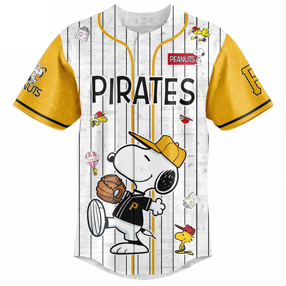 Custom Name - Pirates x Peanuts Night 2026 Baseball Jersey - All Size