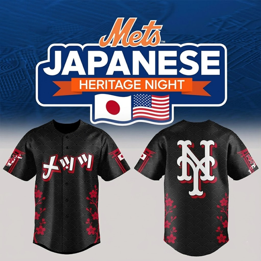 Custom Name - York Mets x Japanese Heritage Night 2026 Baseball Jersey - All Size