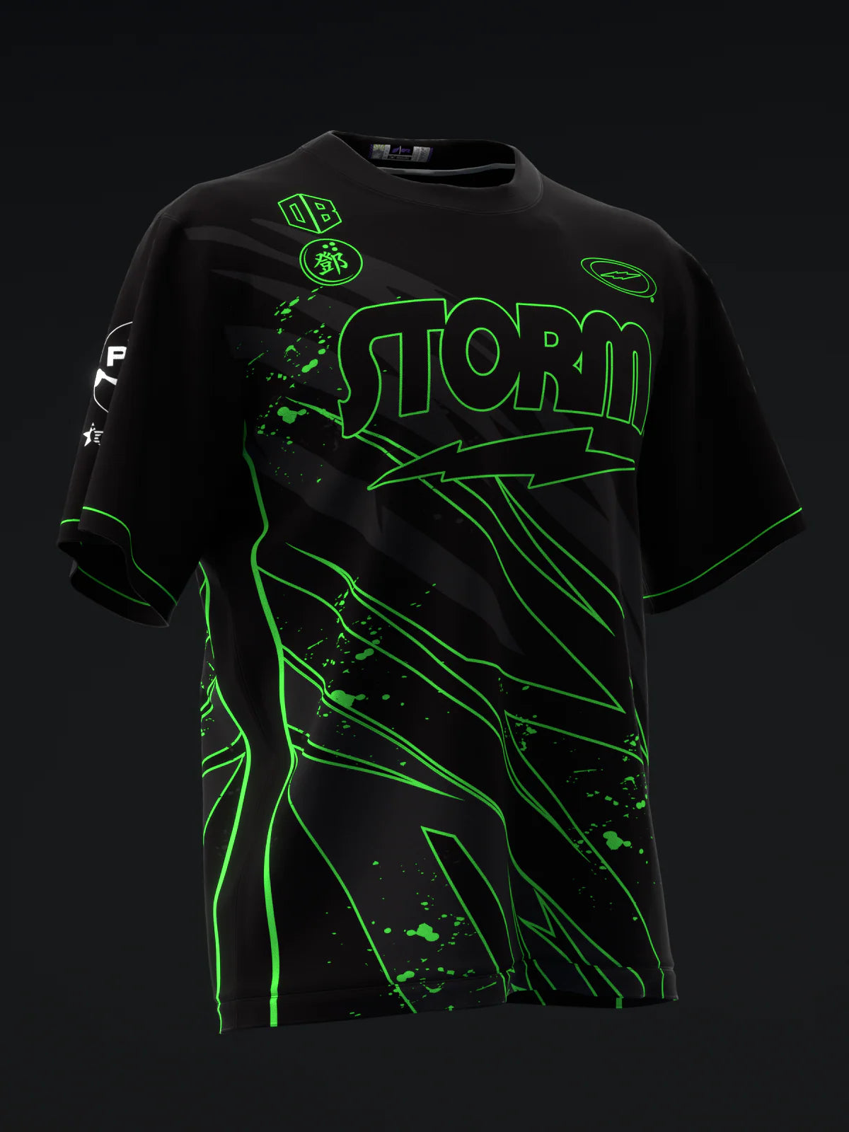 Custom Name - Darren Tang 2024 Blackout Black Neon Green Bowling Jersey - All Size