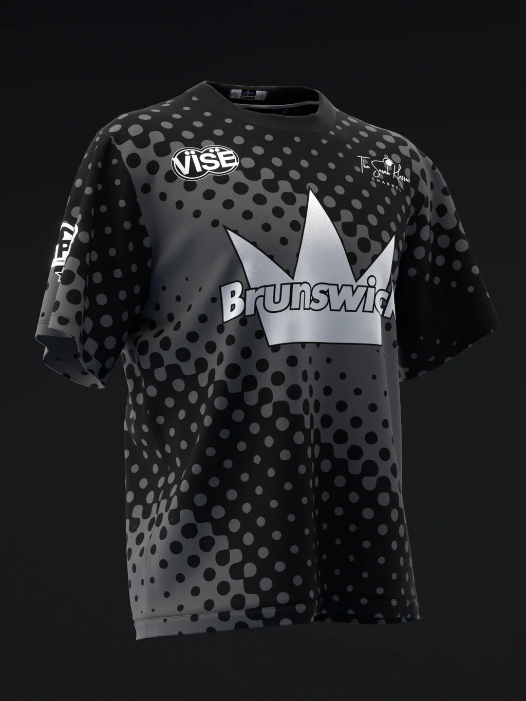 Custom Name - Sarah Klassen 2026 Charcoal Halftone Bowling Jersey - All Size