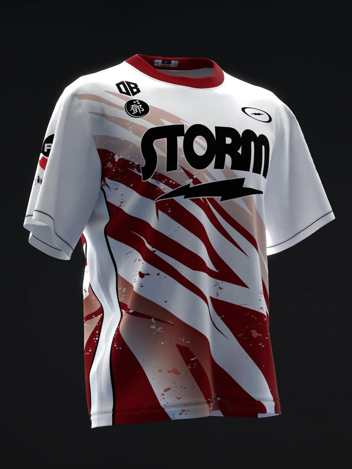 Custom Name - Darren Tang Lightning White Maroon Bowling Jersey - All Size