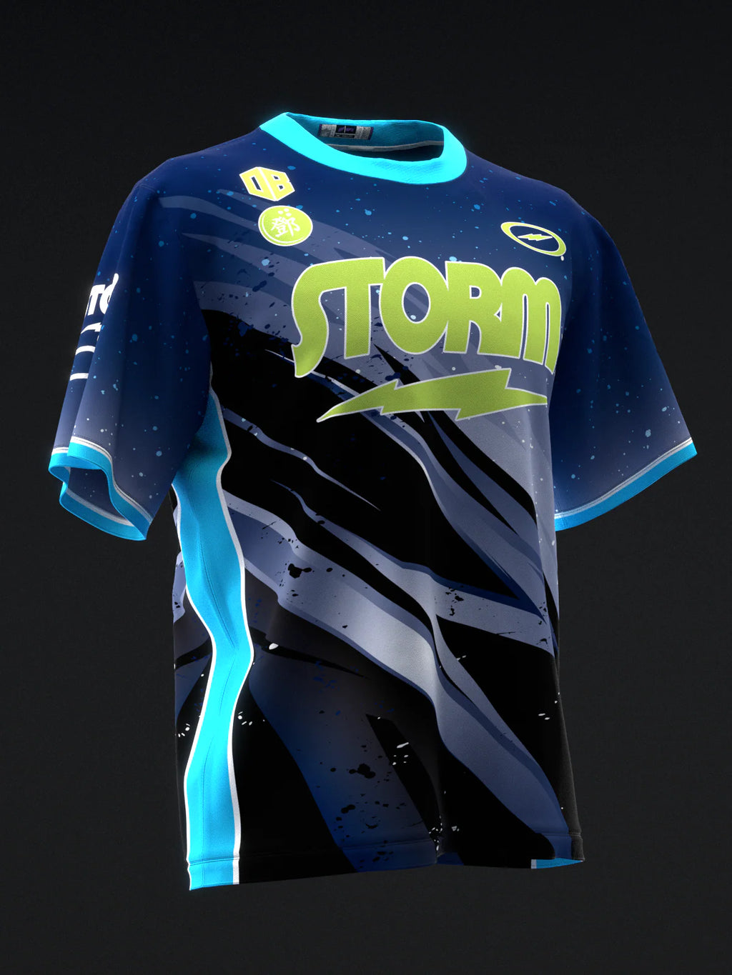 Custom Name - Darren Tang 2024 Lightning Blue Lobster Bowling Jersey - All Size