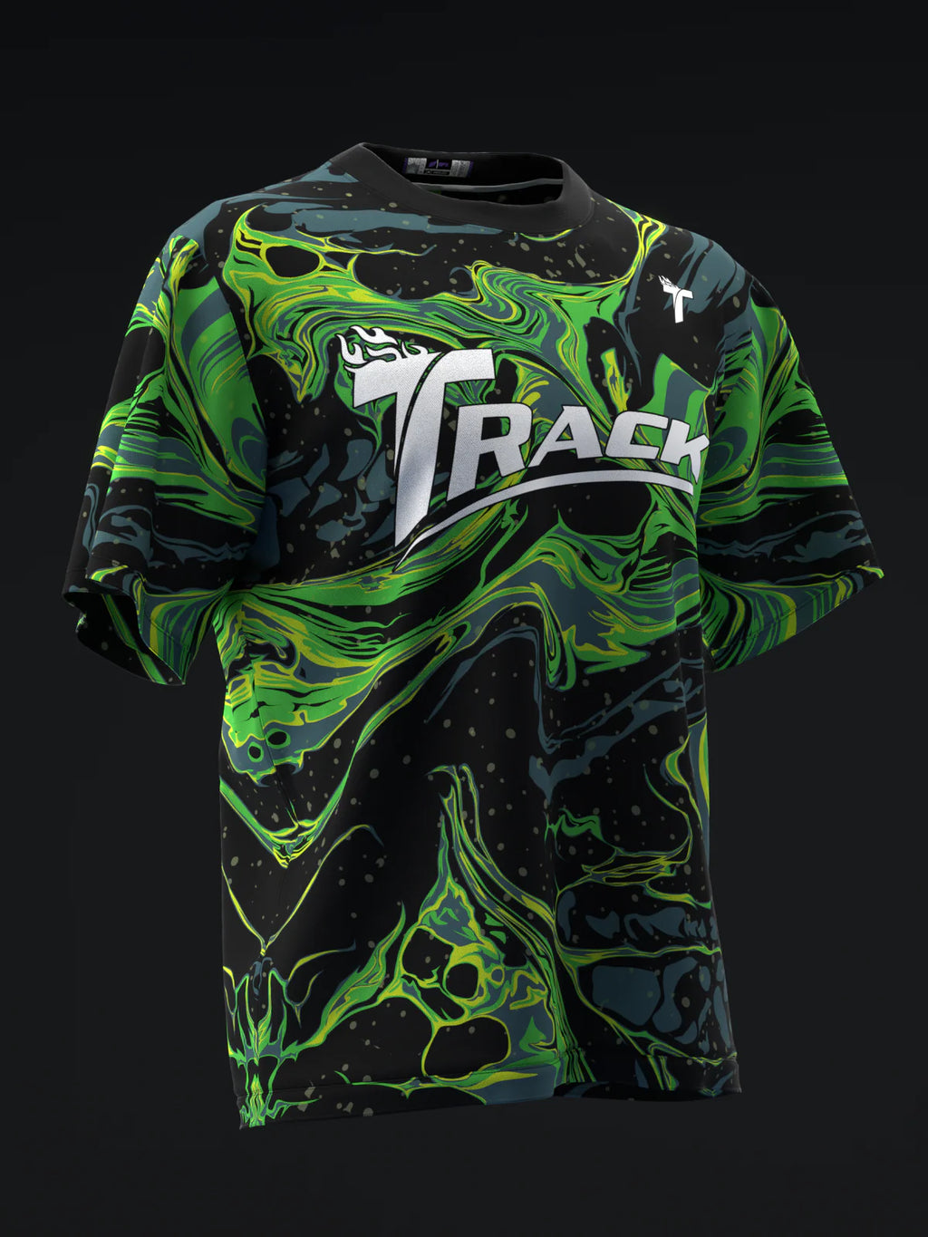 Custom Name - Track Cypher Solid Bowling Jersey - All Size