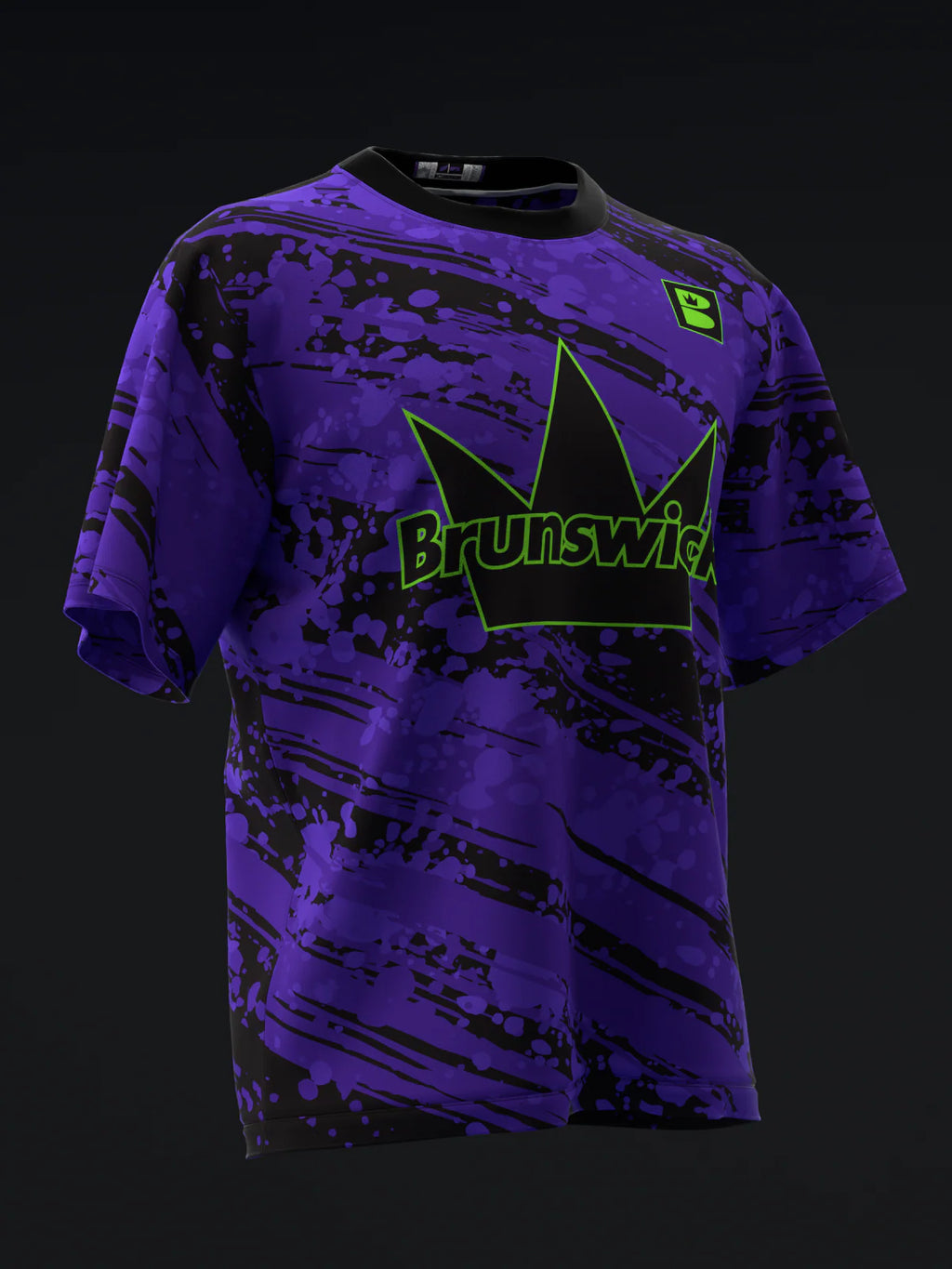 Custom Name - Brunswick Crown 78U Neon Bowling Jersey - All Size