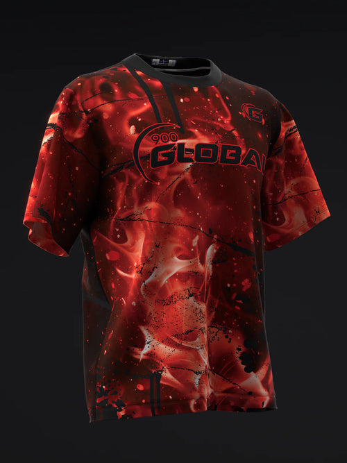 Custom Name - 900 Global Ember Bowling Jersey - All Size