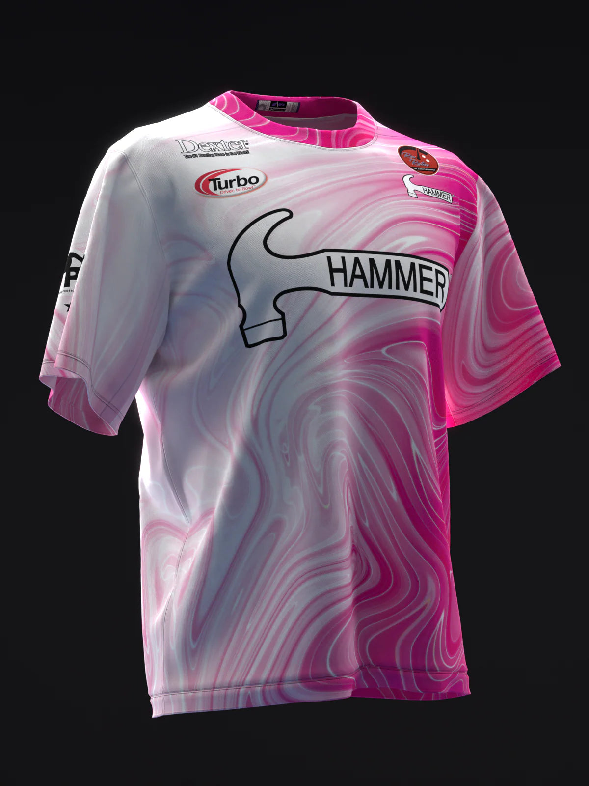 Custom Name - Lauren Russo Liquid Marble Pink Bowling Jersey - All Size