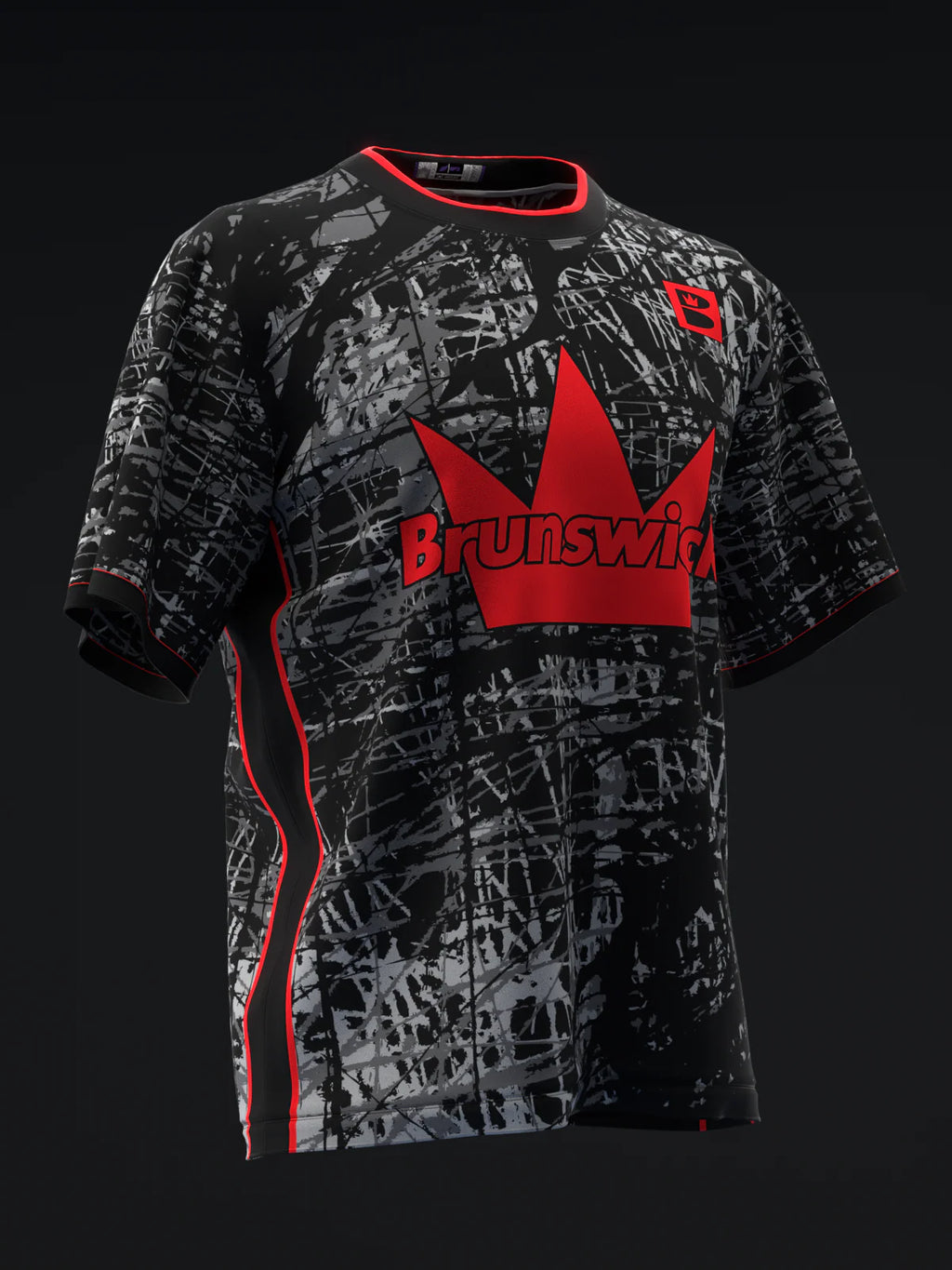 Custom Name - Brunswick Melee Jab Carbon Bowling Jersey - All Size