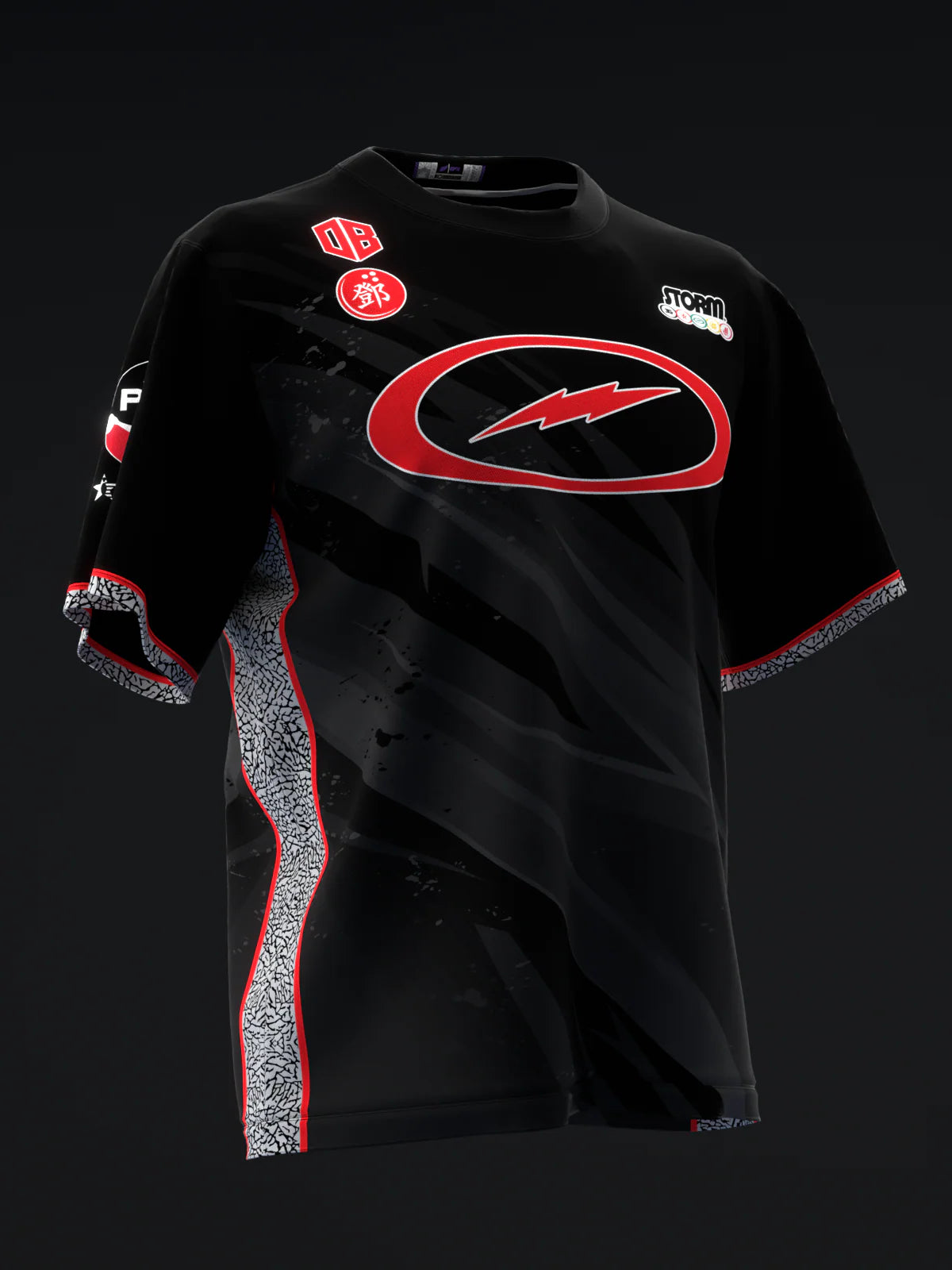 Custom Name - Darren Tang 2025 Lightning All Black Cement Bowling Jersey - All Size