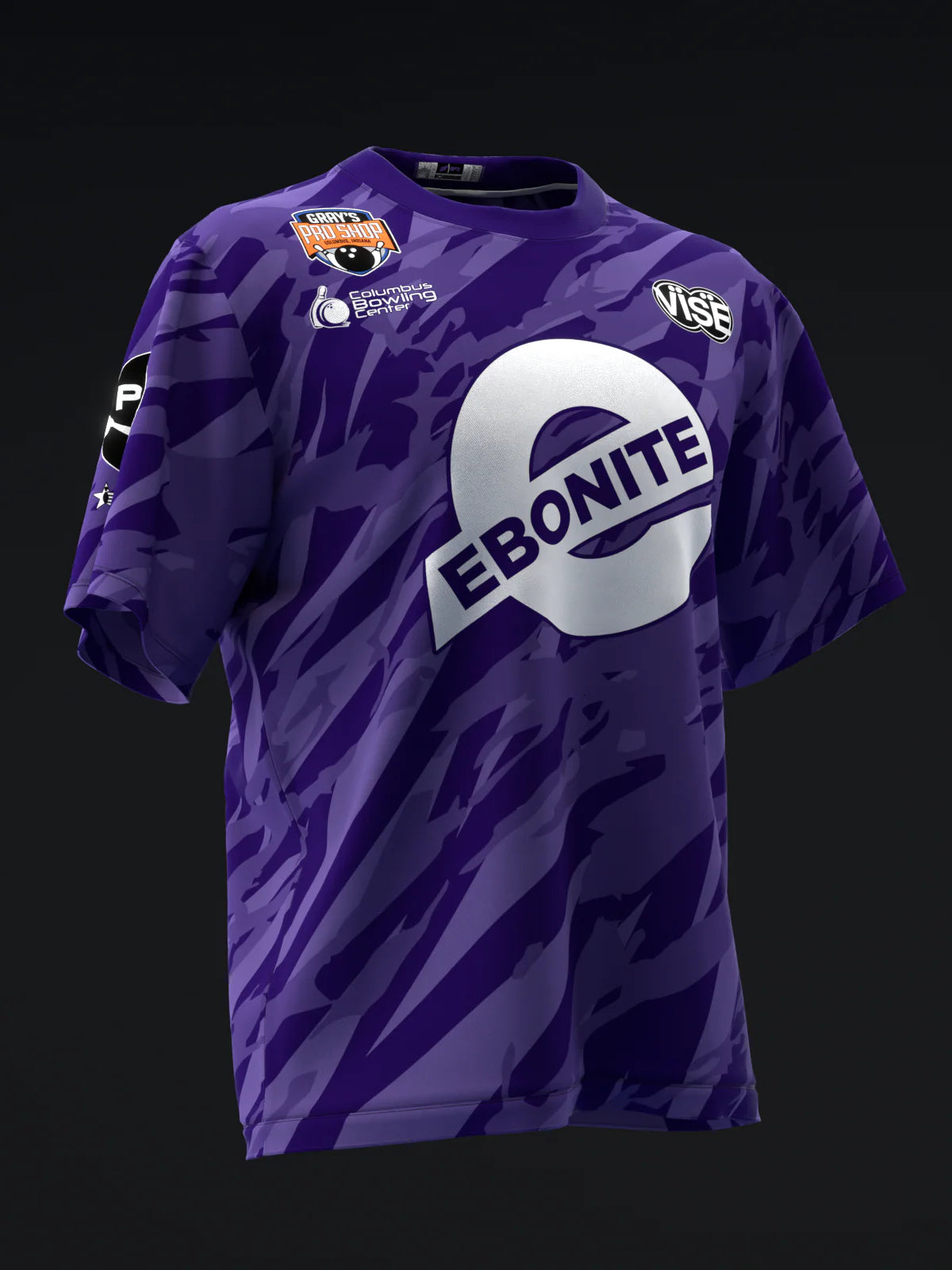 Custom Name - Matt Sanders Elbram Dark Purple Bowling Jersey - All Size