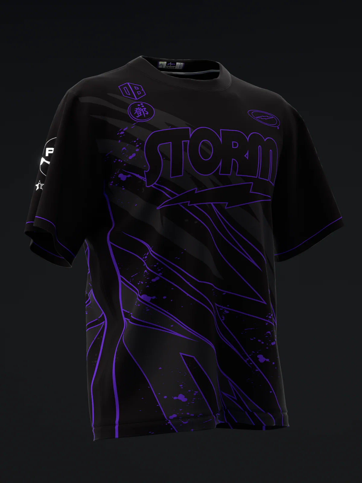 Custom Name - Darren Tang 2024 Blackout Black Neon Purple Bowling Jersey - All Size