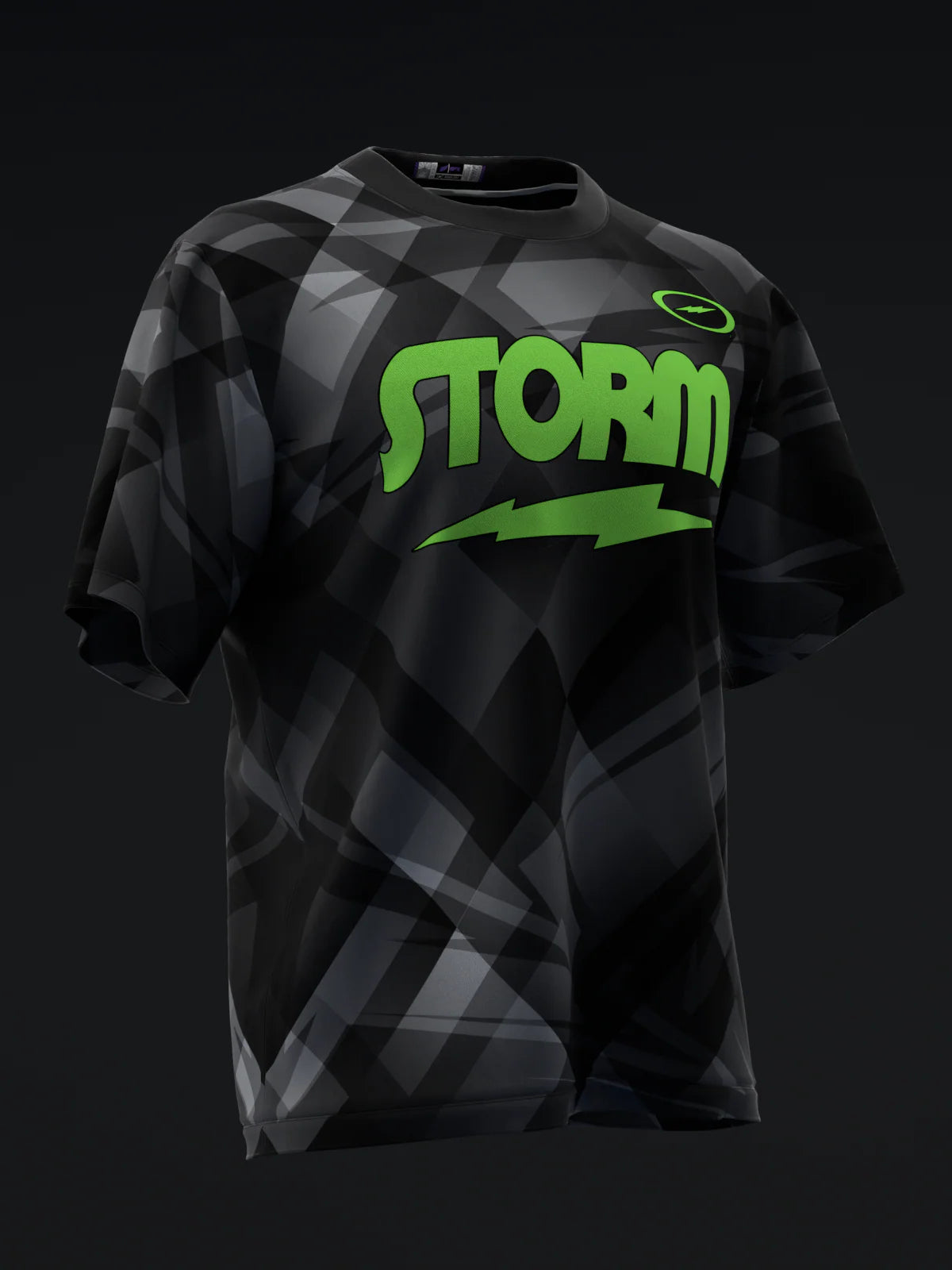 Custom Name - Storm Pitch Black Bowling Jersey - All Size