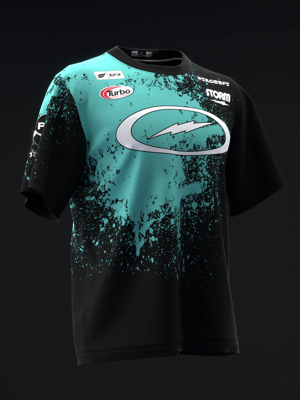 Custom Name - Nick Brown 2026 Splatter Teal Bowling Jersey - All Size