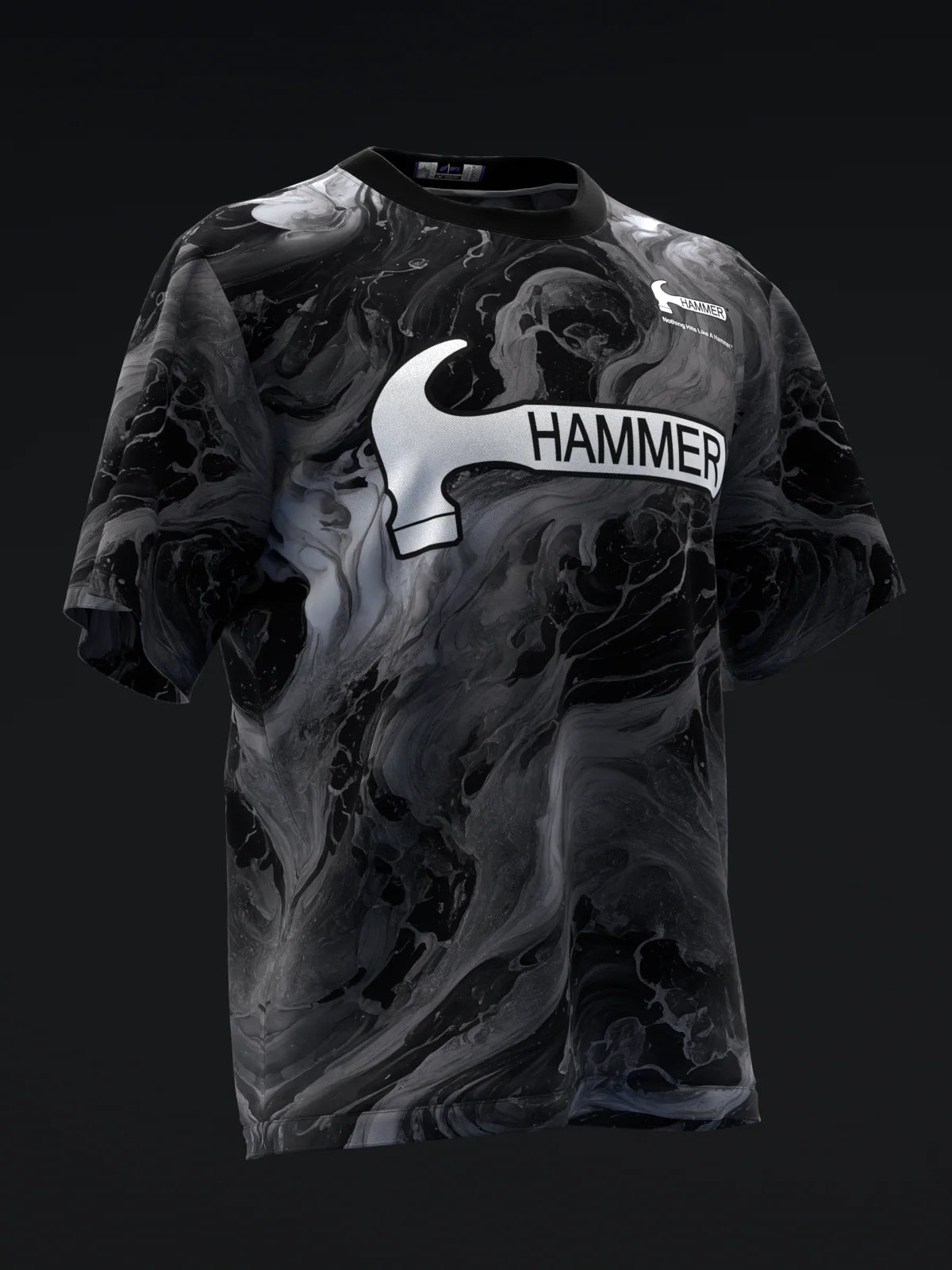 Custom Name - Hammer Black Pearl Urethane Bowling Jersey - All Size