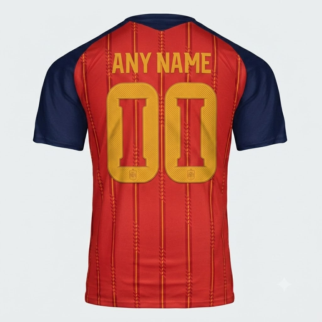 Custom Name - Spain 2026 Fan Version Jersey 3D Soccer - All Size