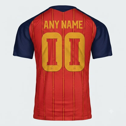 Custom Name - Spain 2026 Fan Version Jersey 3D Soccer - All Size