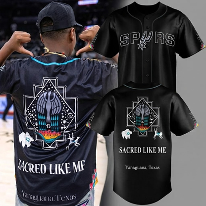 Custom Name - Antonio Spurs x Native American Heritage Night Baseball Jersey - All Size