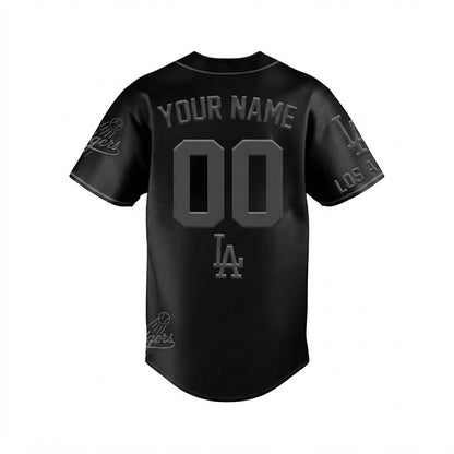 Custom Name - Dodgers 2026 Back to the Basics All Black Baseball Jersey - All Size