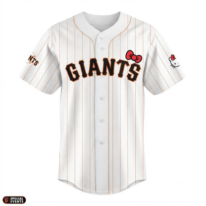 Custom Name - Giants x Hello Kitty Day 2026 Baseball Jersey - All Size