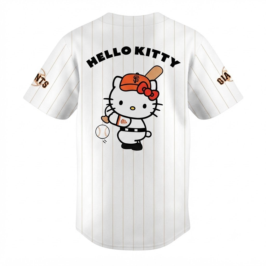 Custom Name - Giants x Hello Kitty Day 2026 Baseball Jersey - All Size