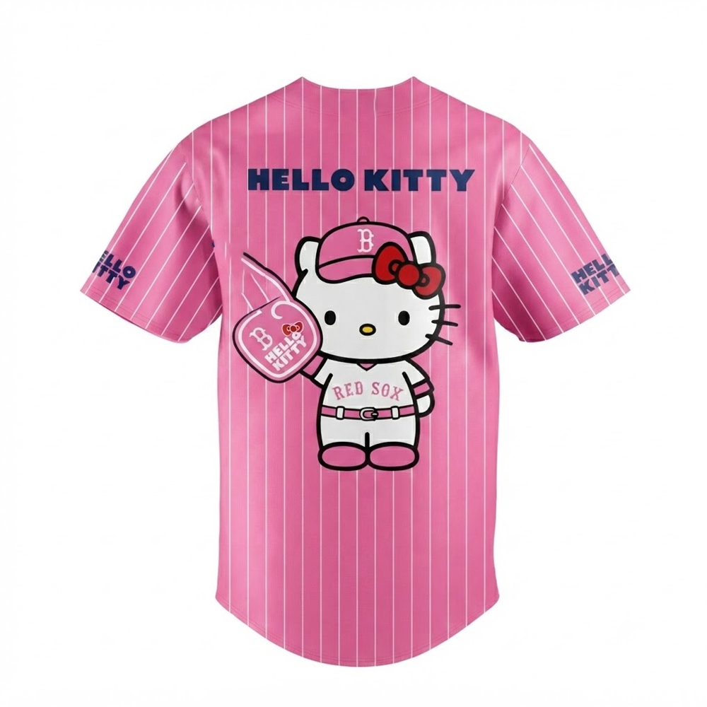 Custom Name - Red Sox x Hello Kitty Pink Night 2026 Baseball Jersey - All Size