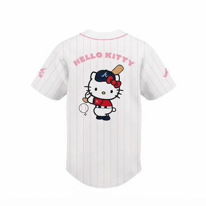 Custom Name -  Braves x Hello Kitty Day 2026 Baseball Jersey - All Size