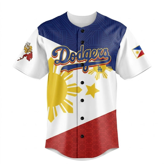 Custom Name - Dodger x Filipino Heritage Night Baseball Jersey - All Size