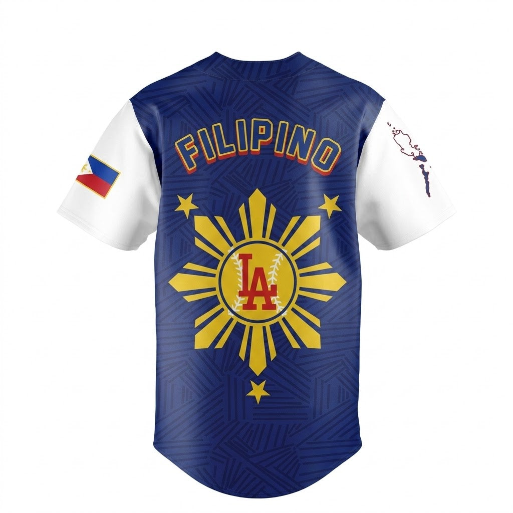 Custom Name - Dodger x Filipino Heritage Night Baseball Jersey - All Size