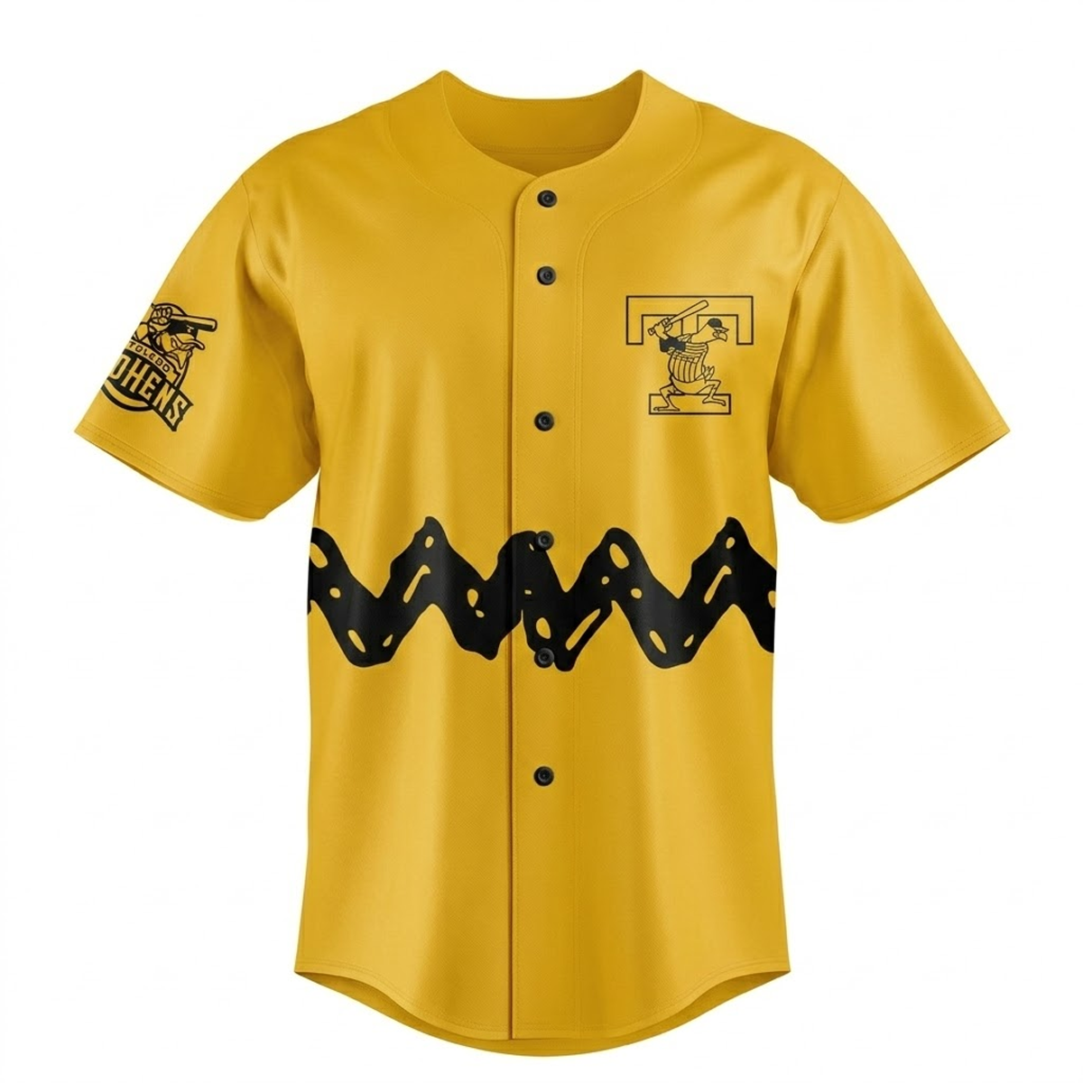 Custom Name - Mud Hens x Peanuts Night Game Baseball Jersey - All Size