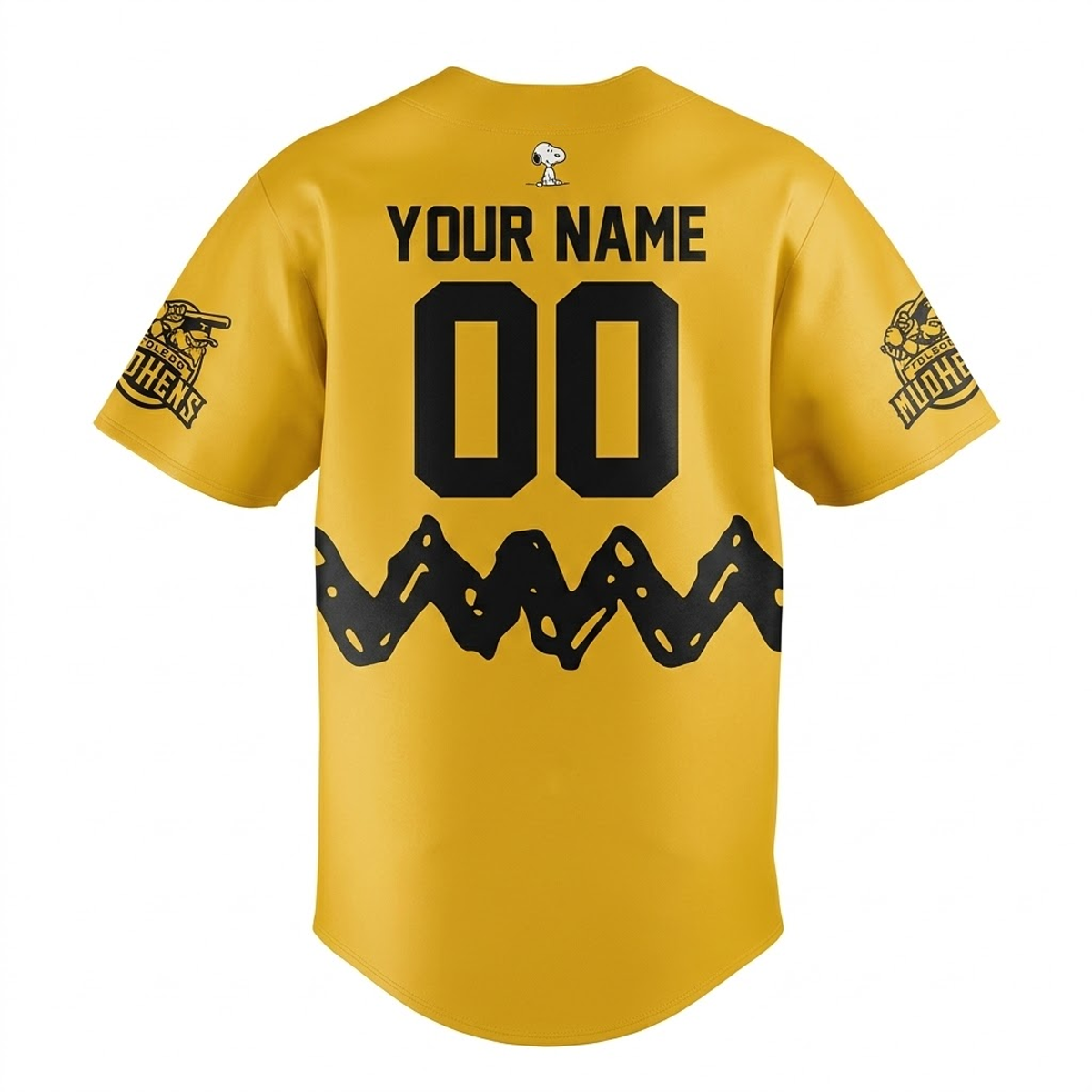 Custom Name - Mud Hens x Peanuts Night Game Baseball Jersey - All Size