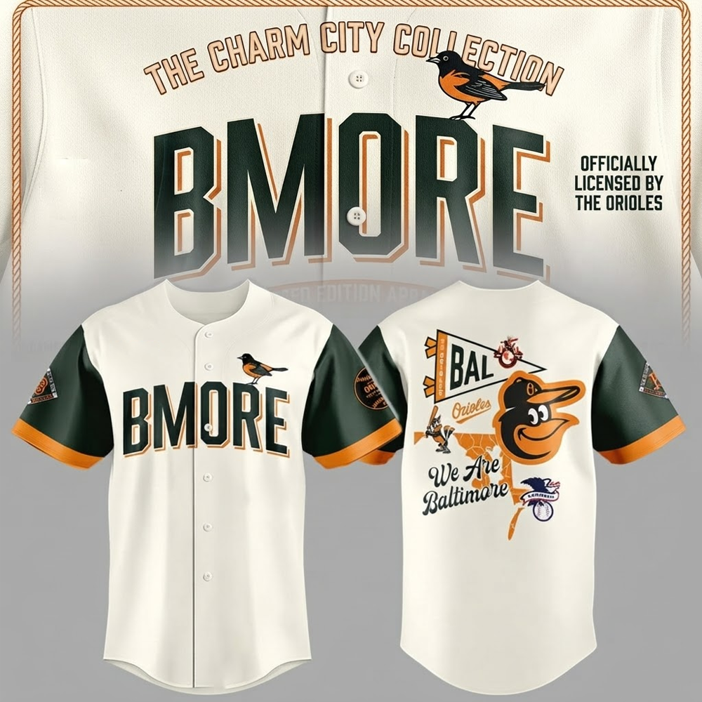 Custom Name - Orioles The Charm City 2026 Baseball Jersey - All Size