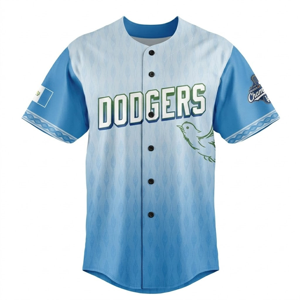 Custom Name - Dodgers 2026 Guatemalan Heritage Night Baseball Jersey - All Size