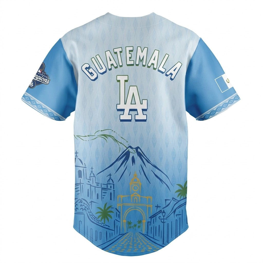 Custom Name - Dodgers 2026 Guatemalan Heritage Night Baseball Jersey - All Size