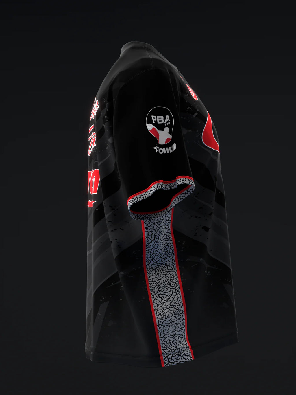 Custom Name - Darren Tang 2025 Lightning All Black Cement Bowling Jersey - All Size