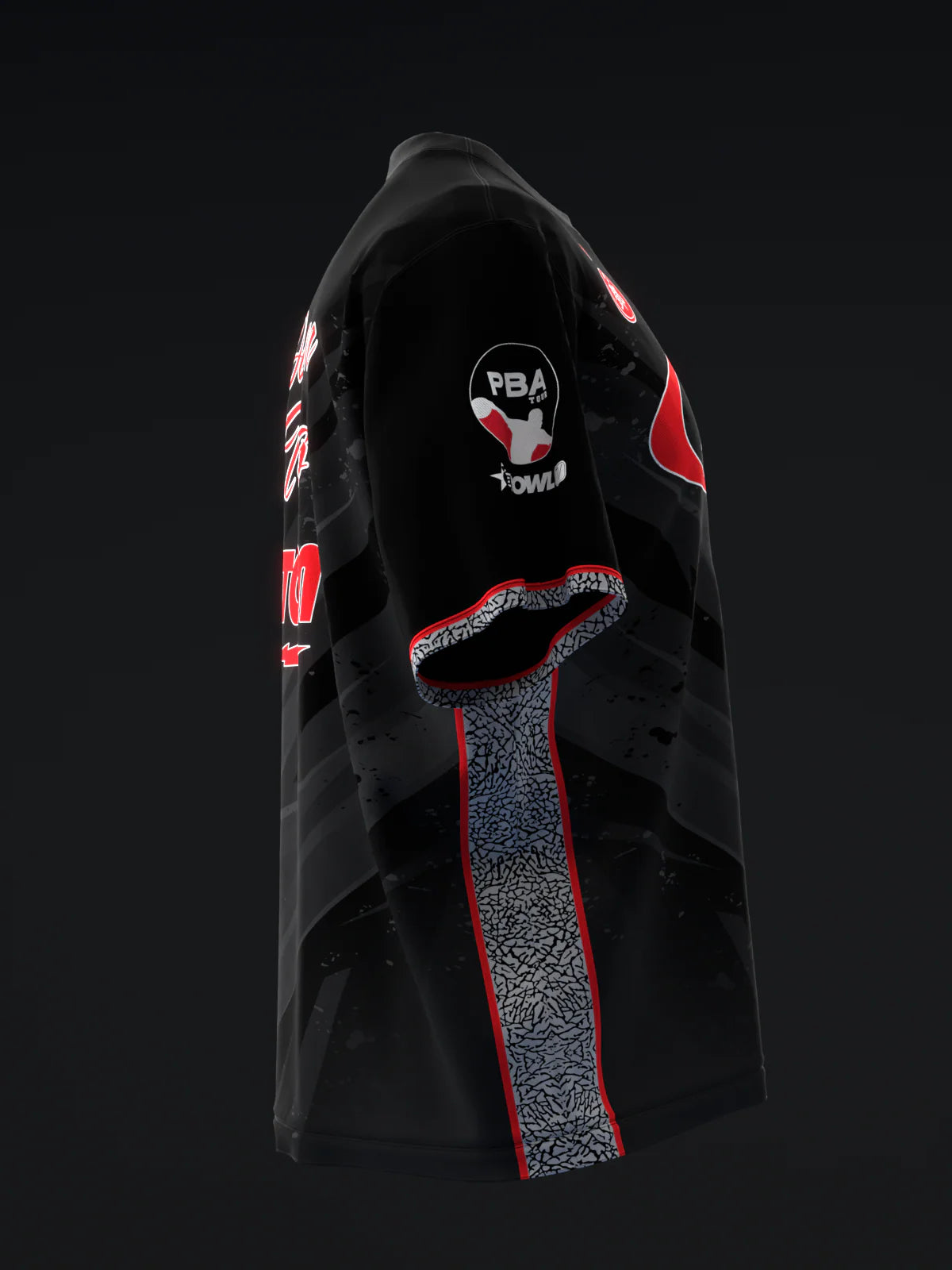 Custom Name - Darren Tang 2025 Lightning All Black Cement Bowling Jersey - All Size