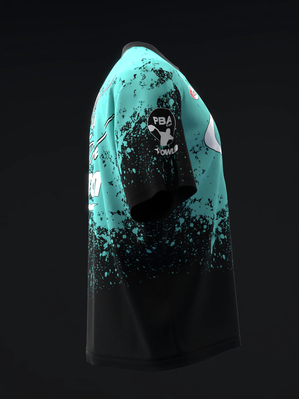 Custom Name - Nick Brown 2026 Splatter Teal Bowling Jersey - All Size