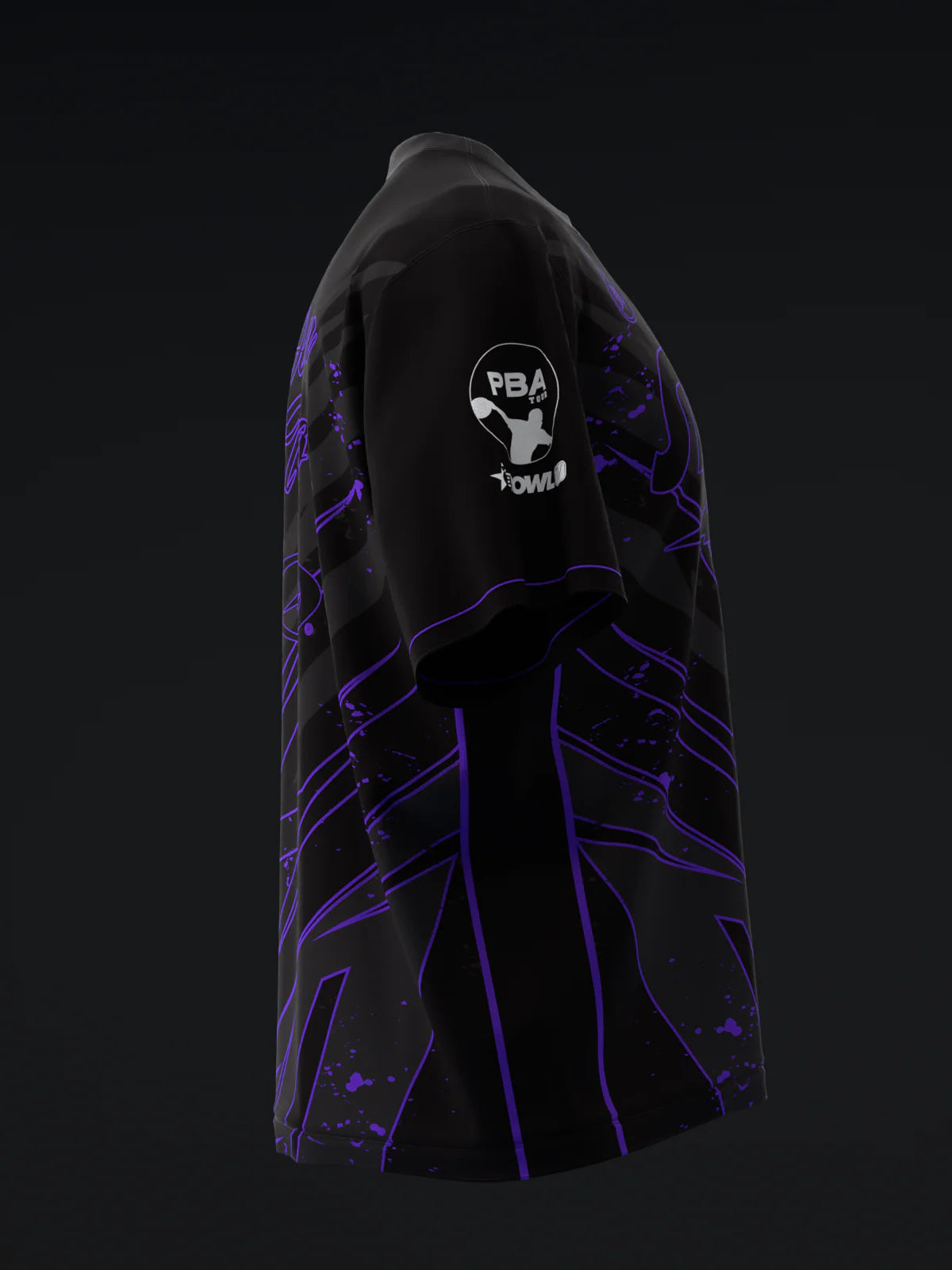 Custom Name - Darren Tang 2024 Blackout Black Neon Purple Bowling Jersey - All Size