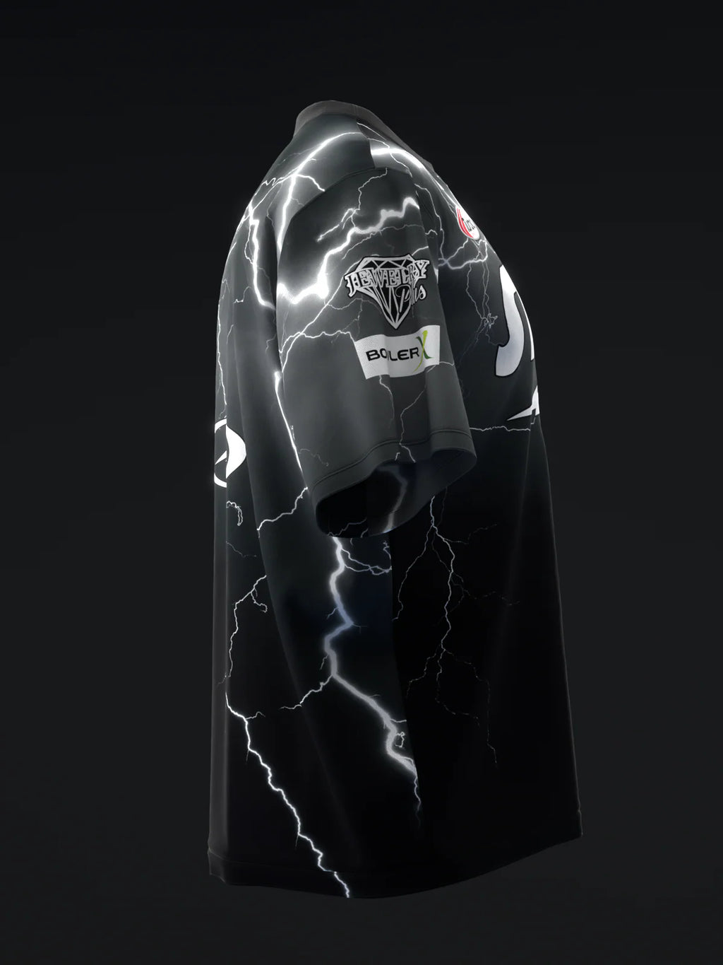 Custom Name - Nick Brown Lightning Black Bowling Jersey - All Size
