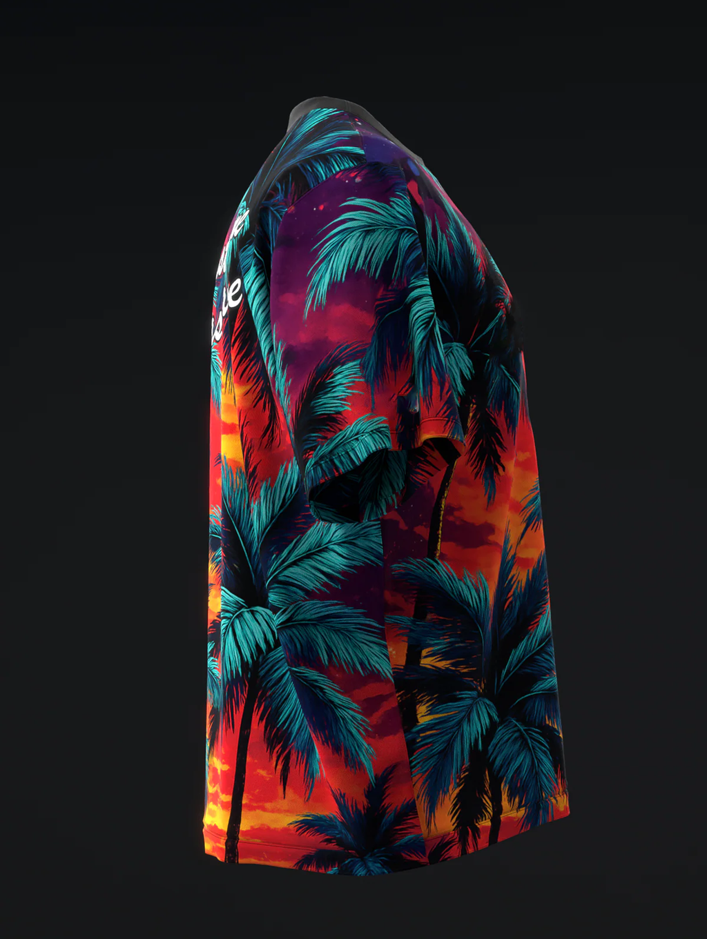Custom Name - Sunset Palms Vibrant Bowling Jersey - All Size