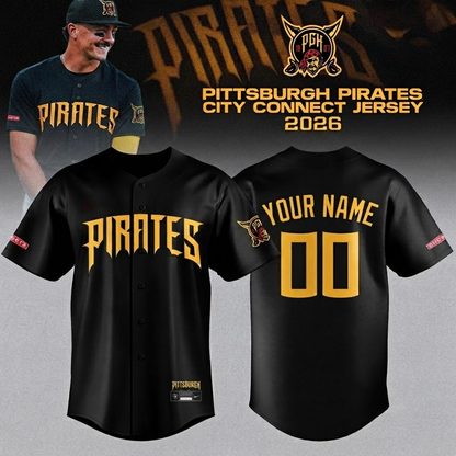 Custom Name - Pirates City Connect 2026 Baseball Jersey - All Size