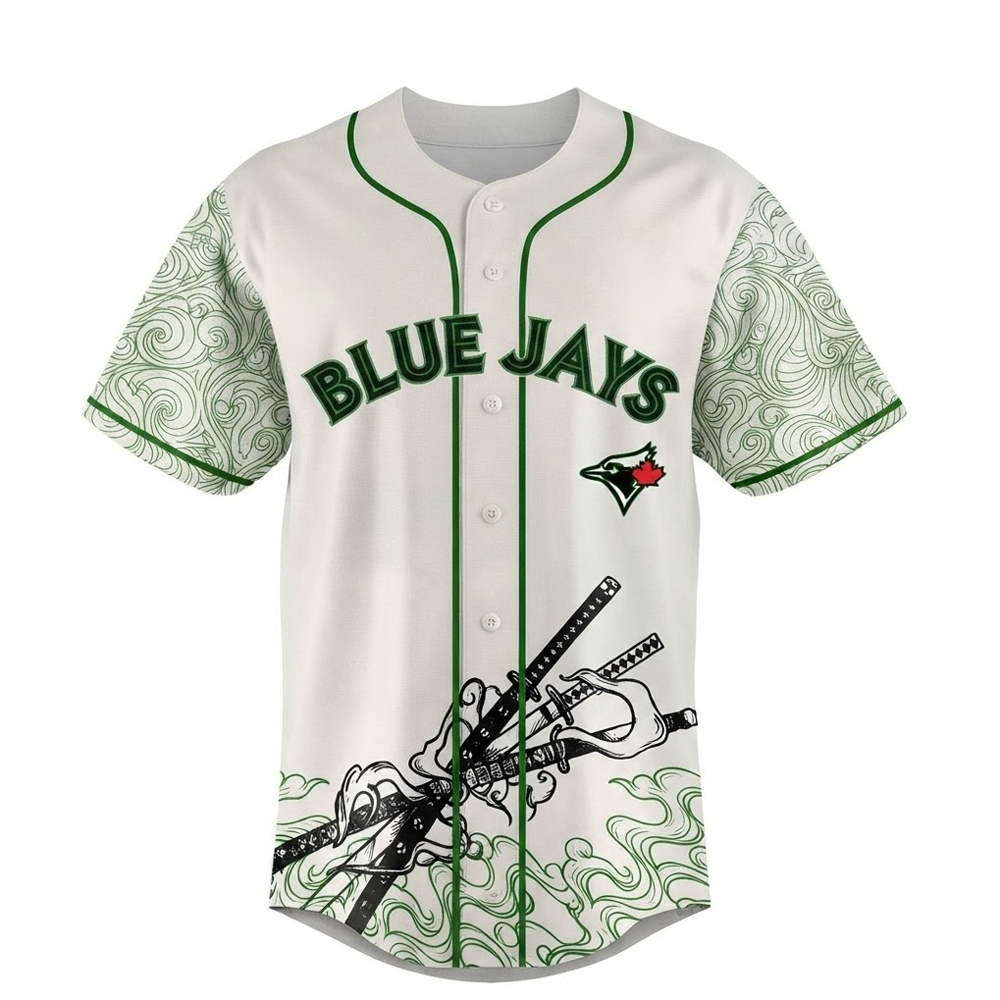 Custom Name - Blue Jays x Roronoa Zoro 2026 Baseball Jersey - All Size