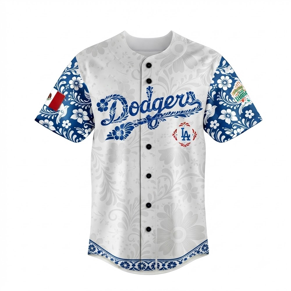 Custom Name - Dodgers x Mexico Heritage Night Baseball Jersey - All Size