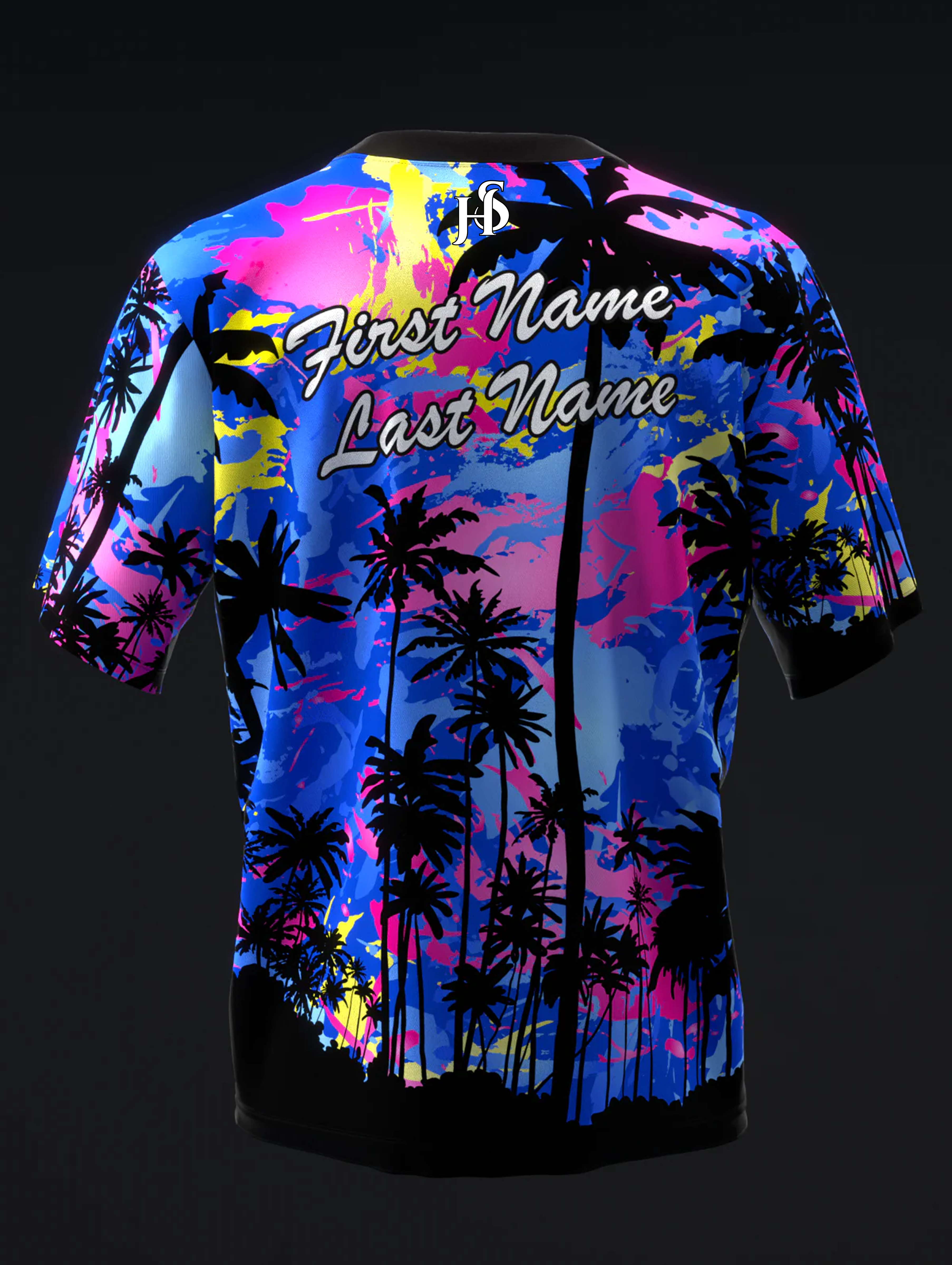Custom Name - Storm Tropical Surge Pearl Bbp Neon Bowling Jersey - All Size