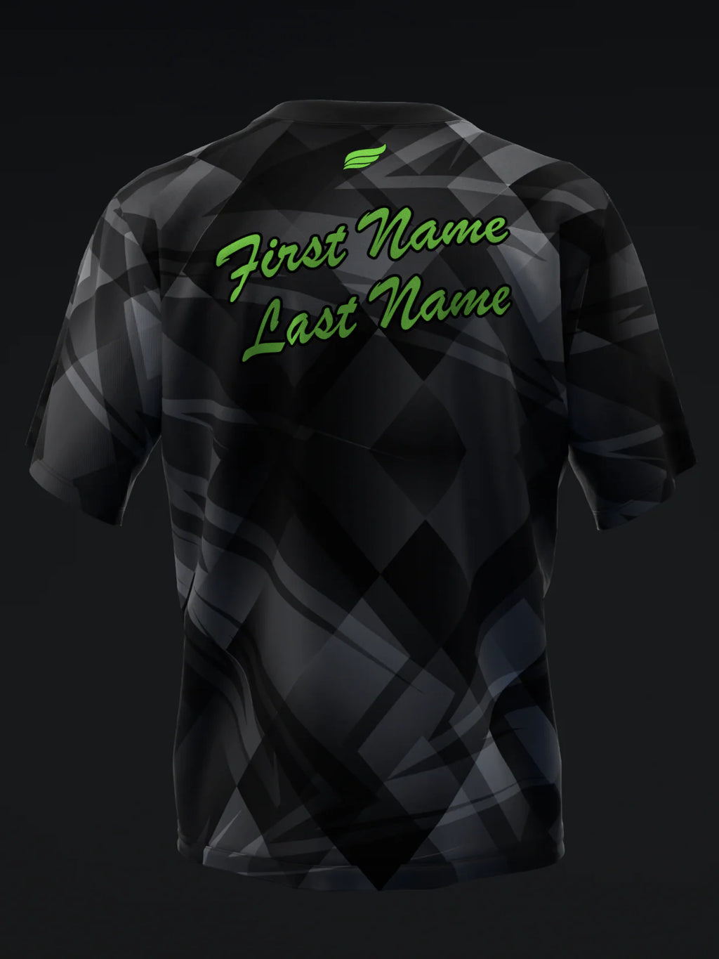 Custom Name - Storm Pitch Black Bowling Jersey - All Size