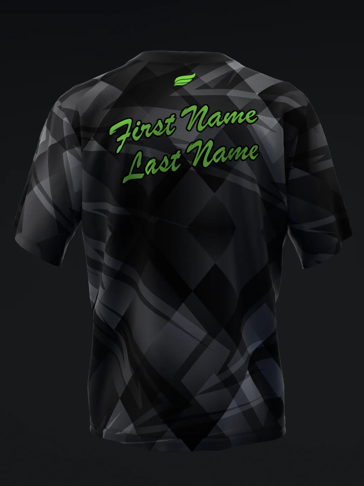 Custom Name - Storm Pitch Black Bowling Jersey - All Size
