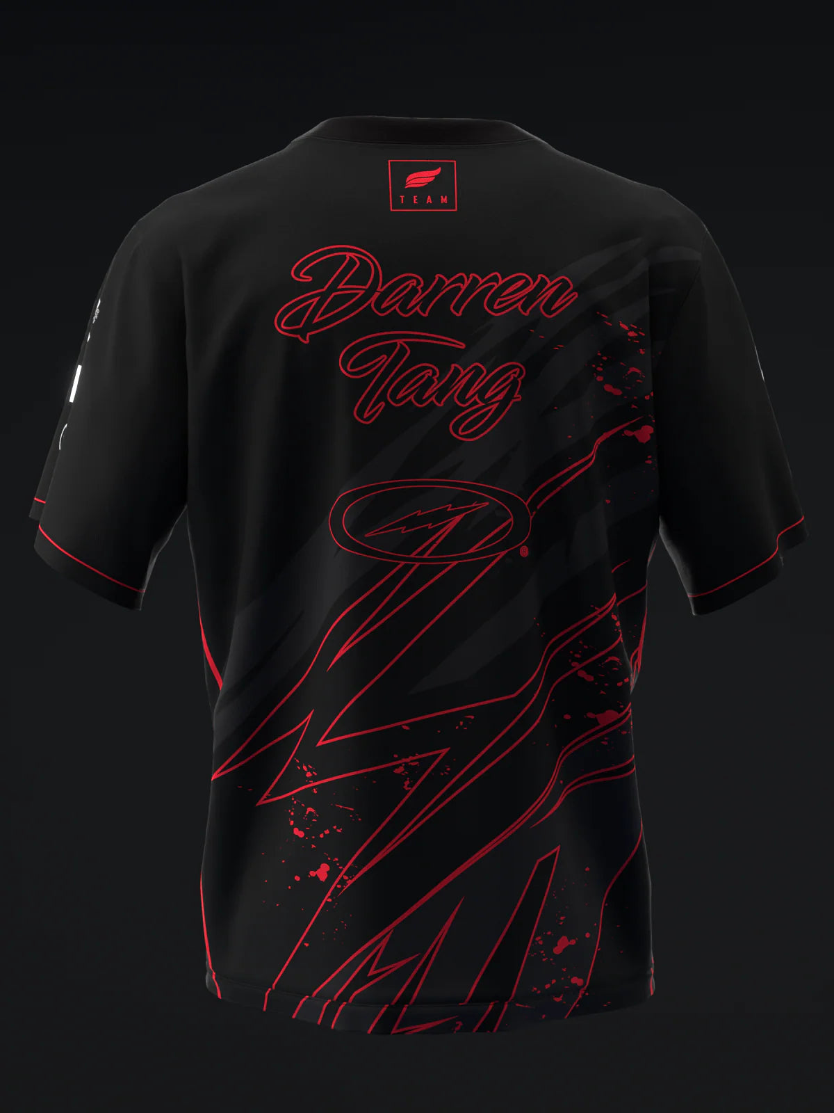 Custom Name - Darren Tang 2024 Blackout Black Red Bowling Jersey - All Size