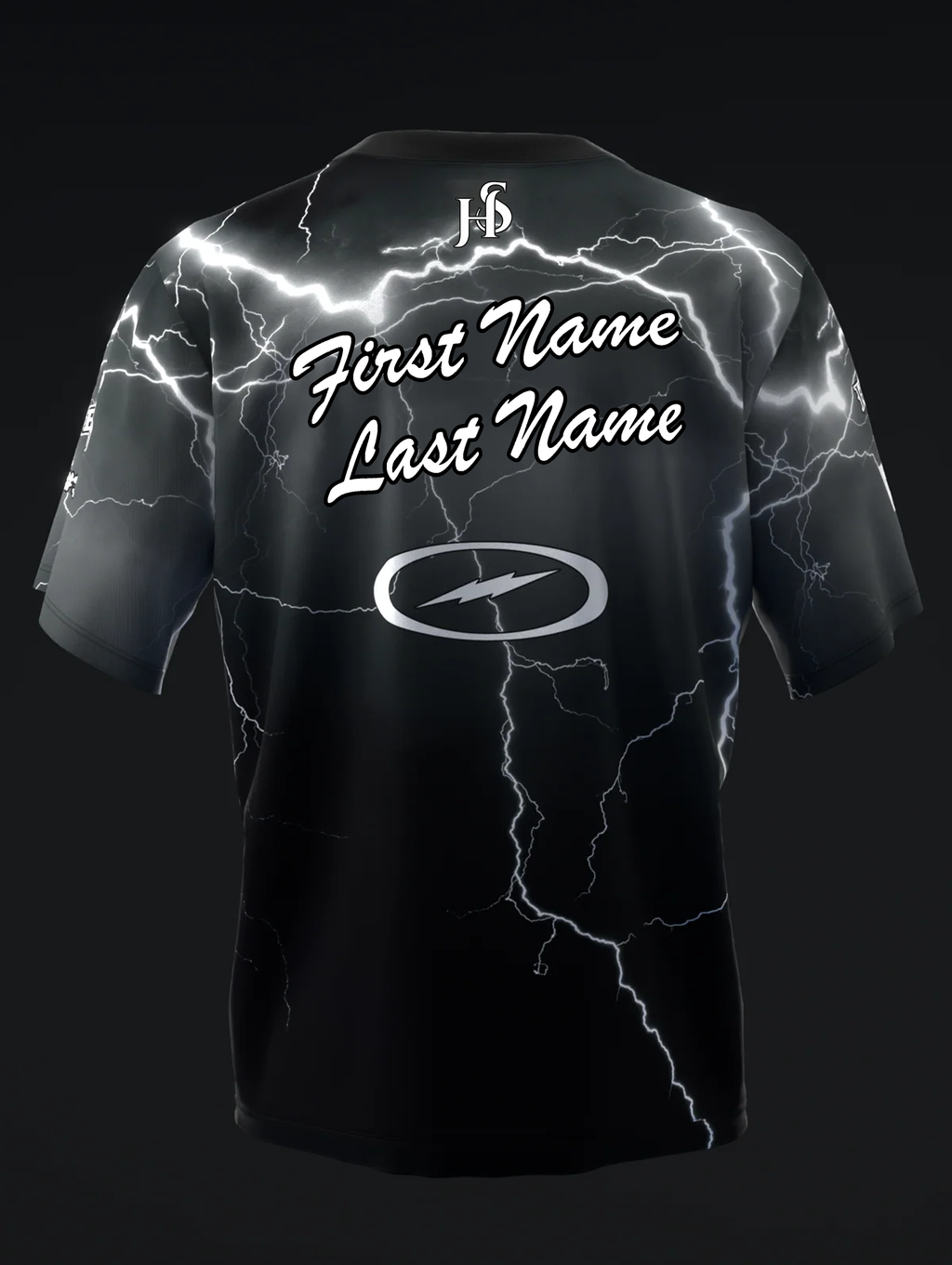 Custom Name - Nick Brown Lightning Black Bowling Jersey - All Size