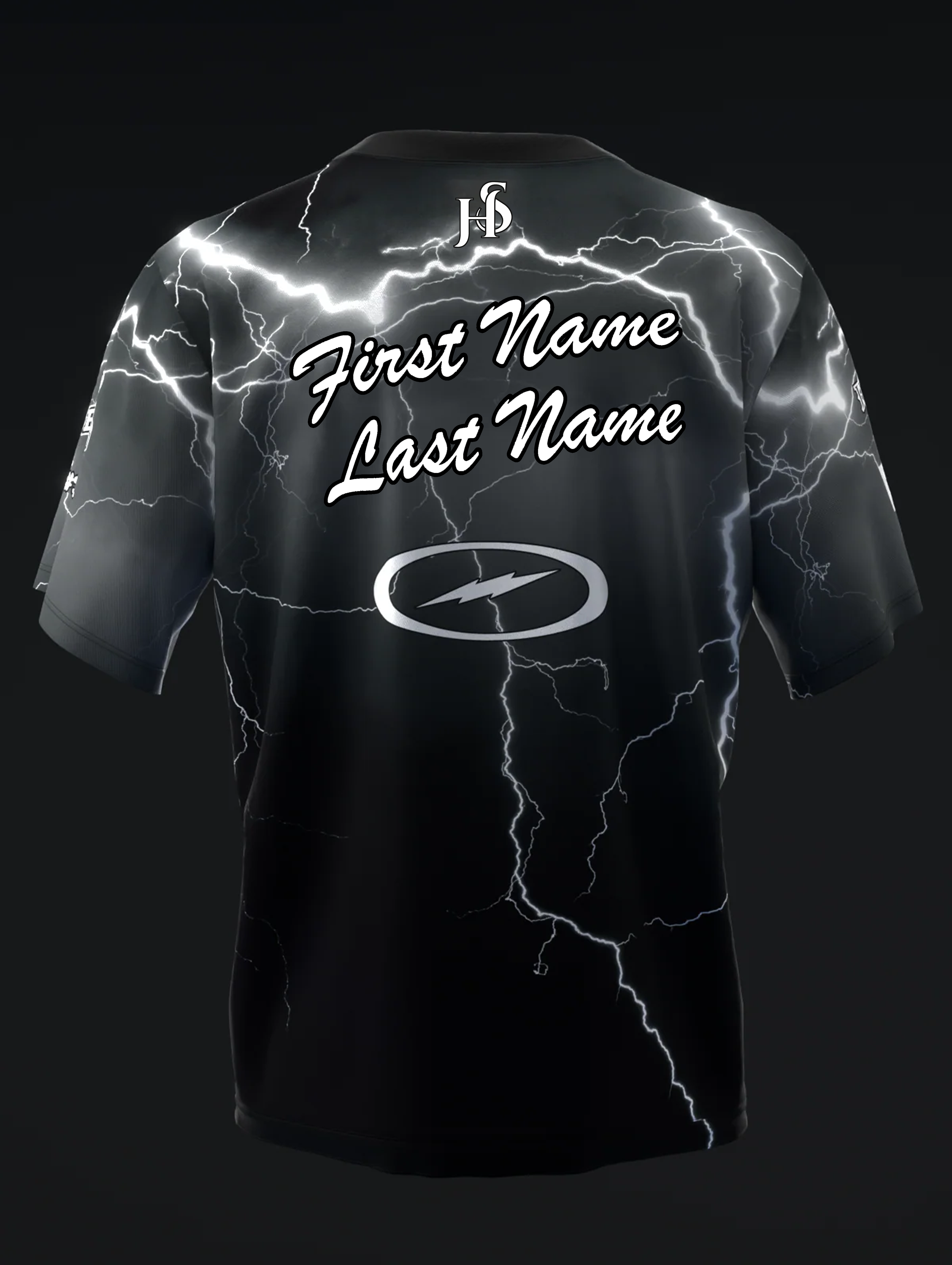 Custom Name - Nick Brown Lightning Black Bowling Jersey - All Size