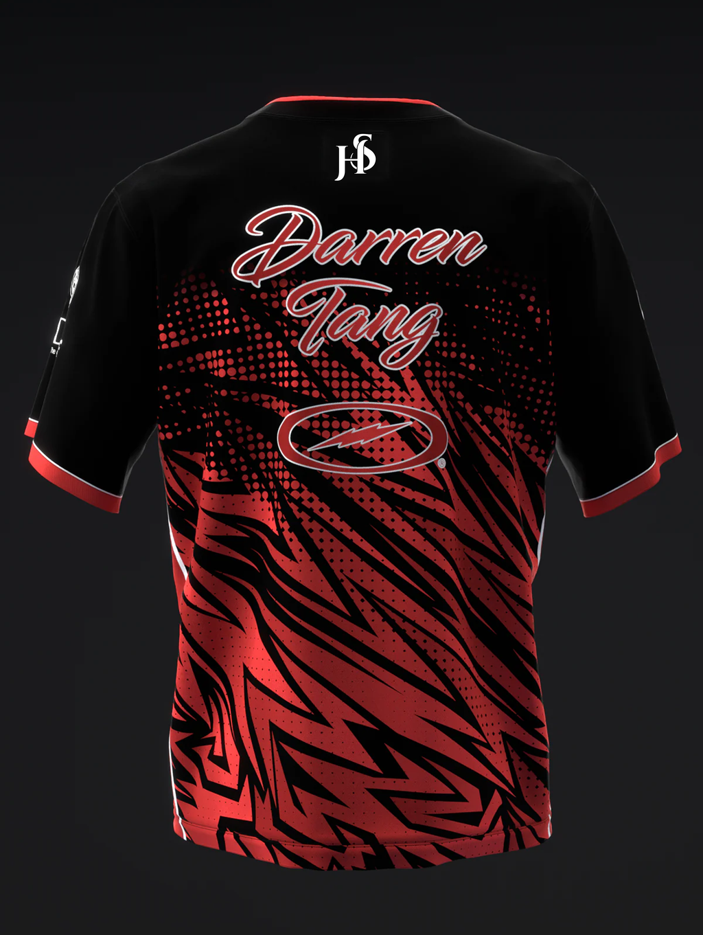 Custom Name - Darren Tang 2022 Colorway Red Black Bowling Jersey - All Size