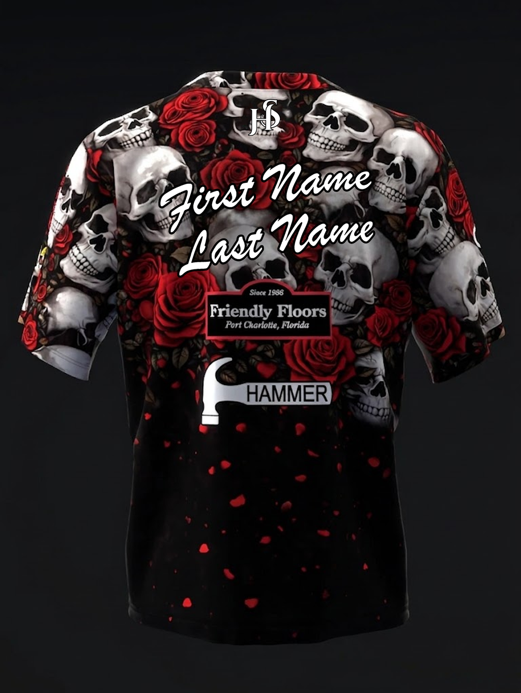 Custom Name - Mallory Clark 2026 Skull Roses Bowling Jersey - All Size