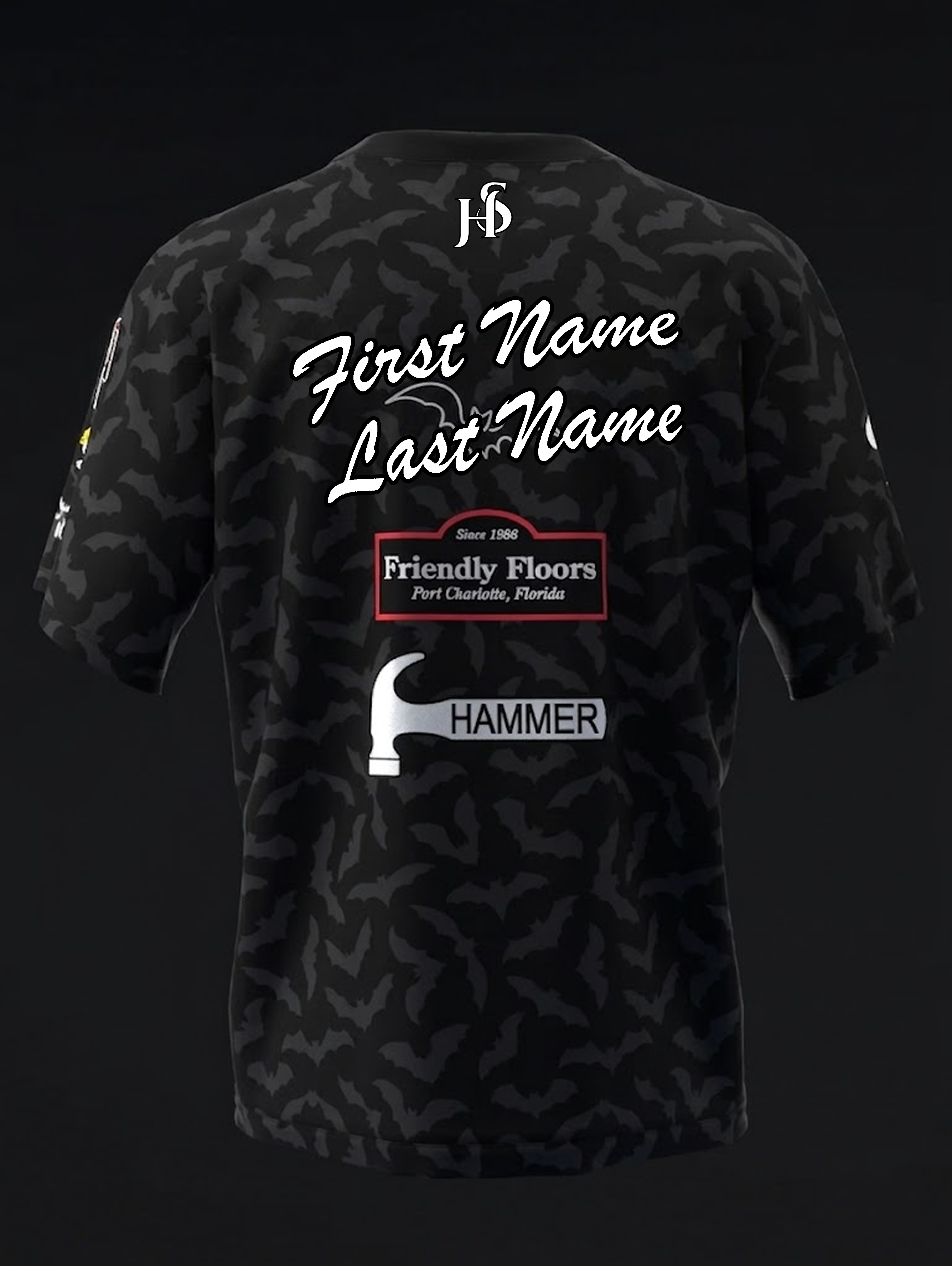 Custom Name - Mallory Clark Bats On Bats Bowling Jersey - All Size